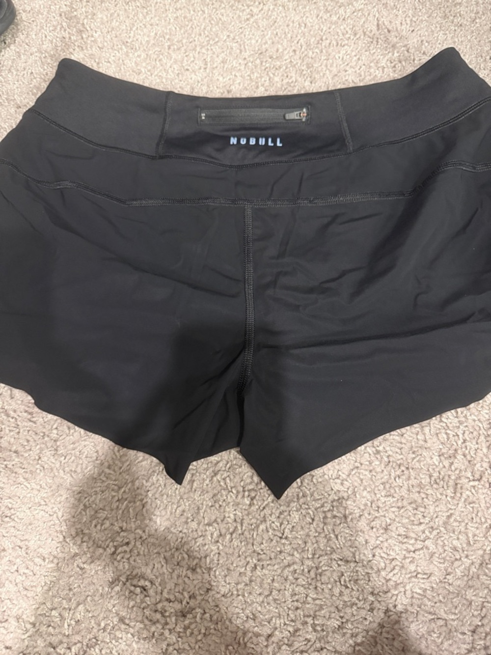 NOBULL Black Women's Athletic Shorts - High-Waist Training Briefs - Picture 2 of 3